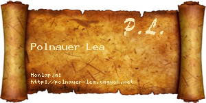 Polnauer Lea névjegykártya